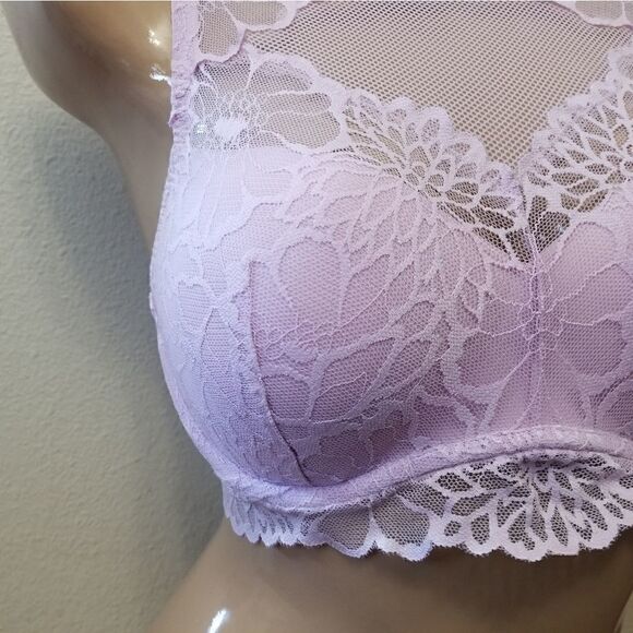 SMALL PINK Victoria's Secret Purple Push Up High Neck Bralette - Picture 4 of 7